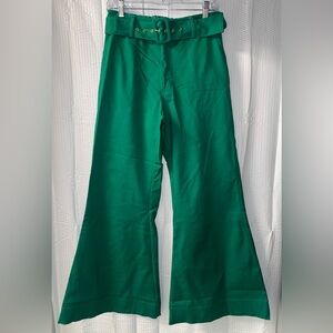 SHOW ME YOUR MUMU DJ Flare Pant in Green Suiting Size L